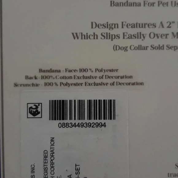 Pet Bandana With Matching Owner Scrunchie Set NWT - Picture 5 of 5